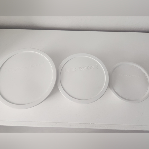 Corningware French White Round Ceramic Stoneware Baking Dish Trio With Lids - Picture 11 of 13